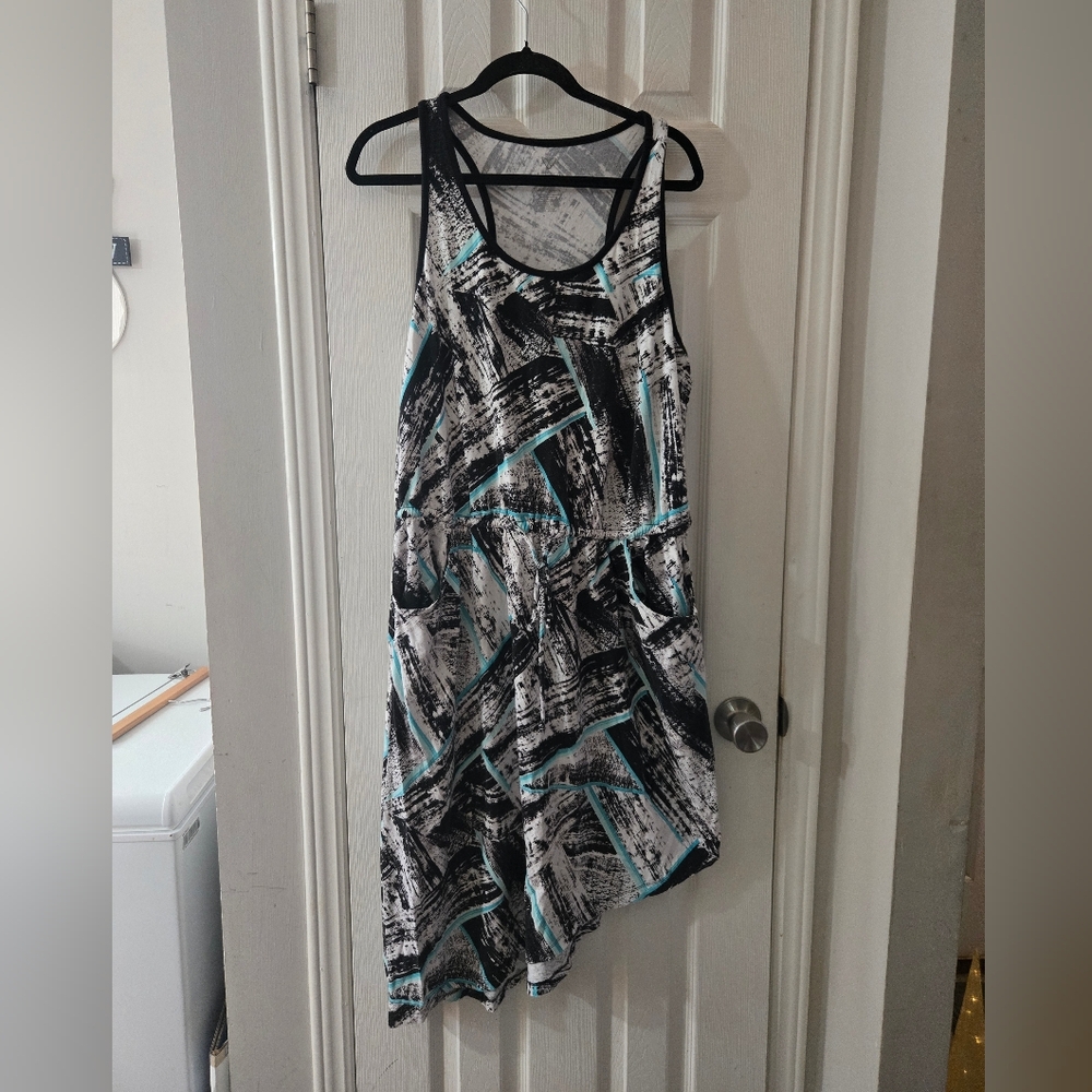 14/16 Lane Bryant knit asymmetrical romper dress